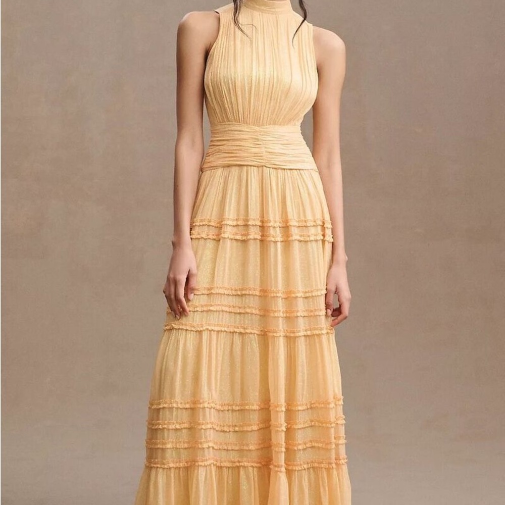 BHLDN Juniper dress in yellow, size 12